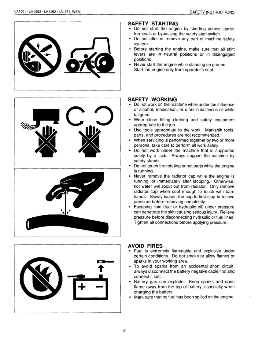 Kubota LA1001 LA1002 LA1162 LA1251 Front END Loader Service & Repair Manual preview page 2