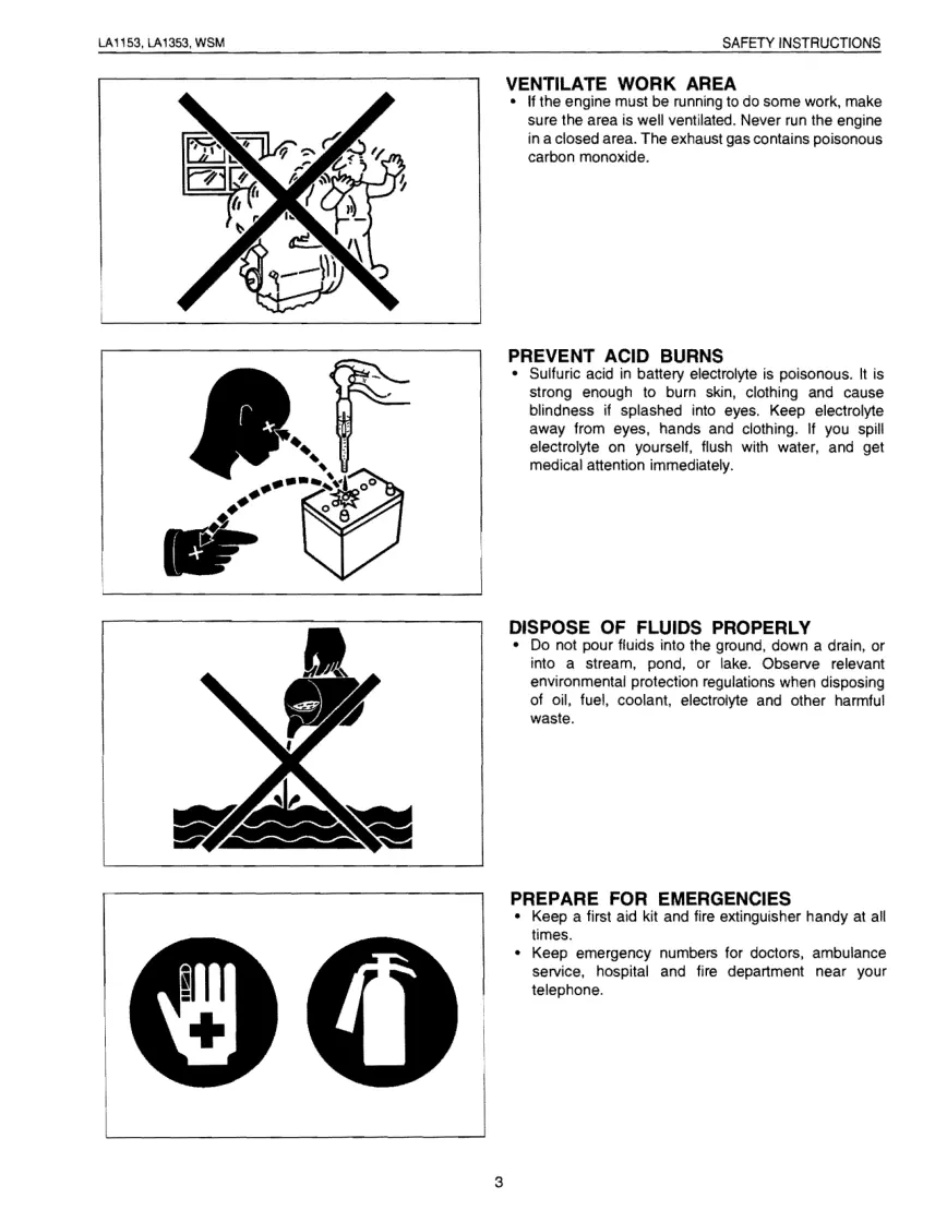 Kubota LA1153 LA1353 Front END Loader Service & Repair Manual preview page 3