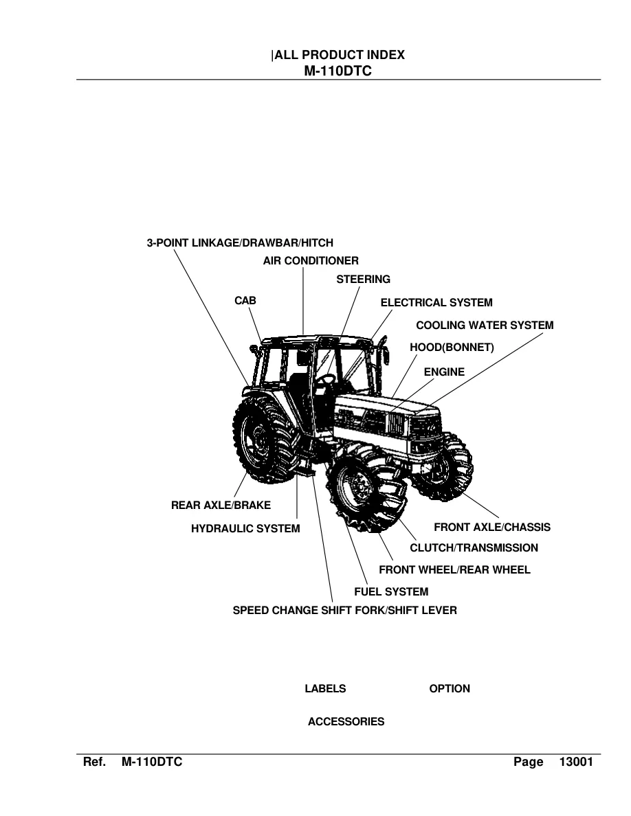 Kubota M110DTC Tractor Parts Manual preview page 2