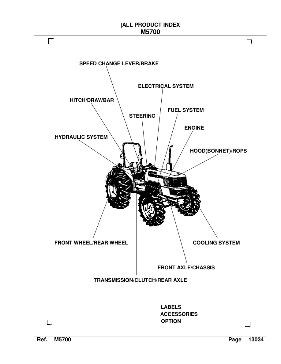 Kubota M5700 Tractor Parts Manual preview page 2