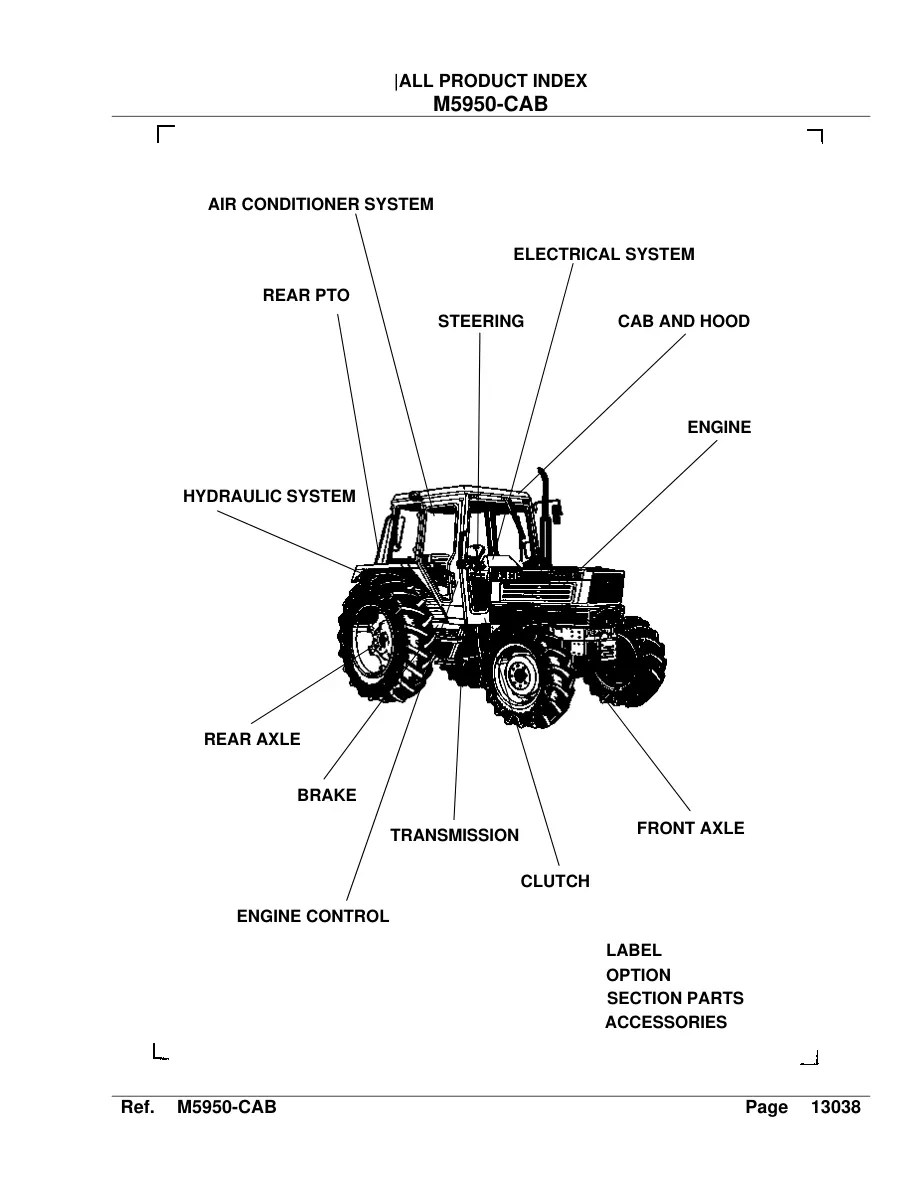 Kubota M5950 CAB Tractor Parts Manual preview page 2