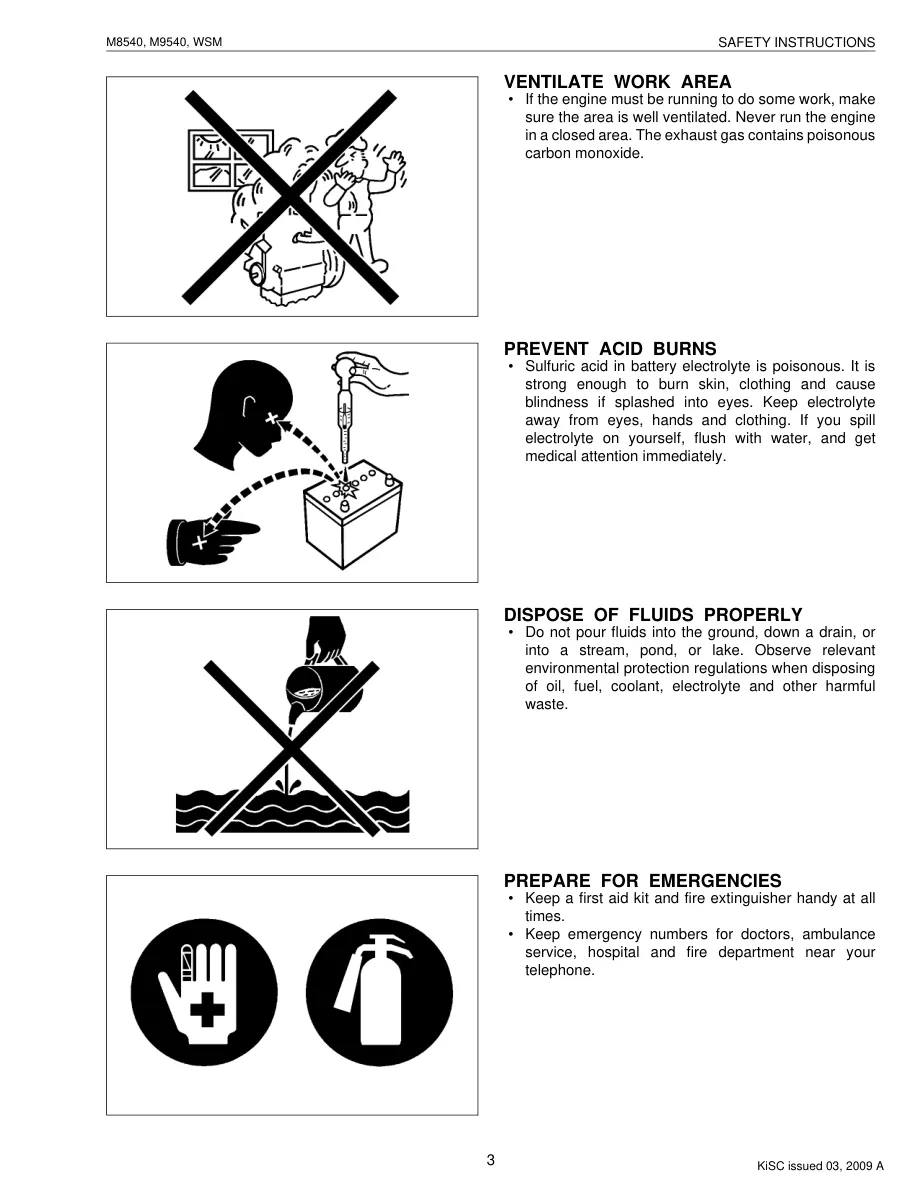 Kubota M8540 Tractor Service & Repair Manual preview page 5