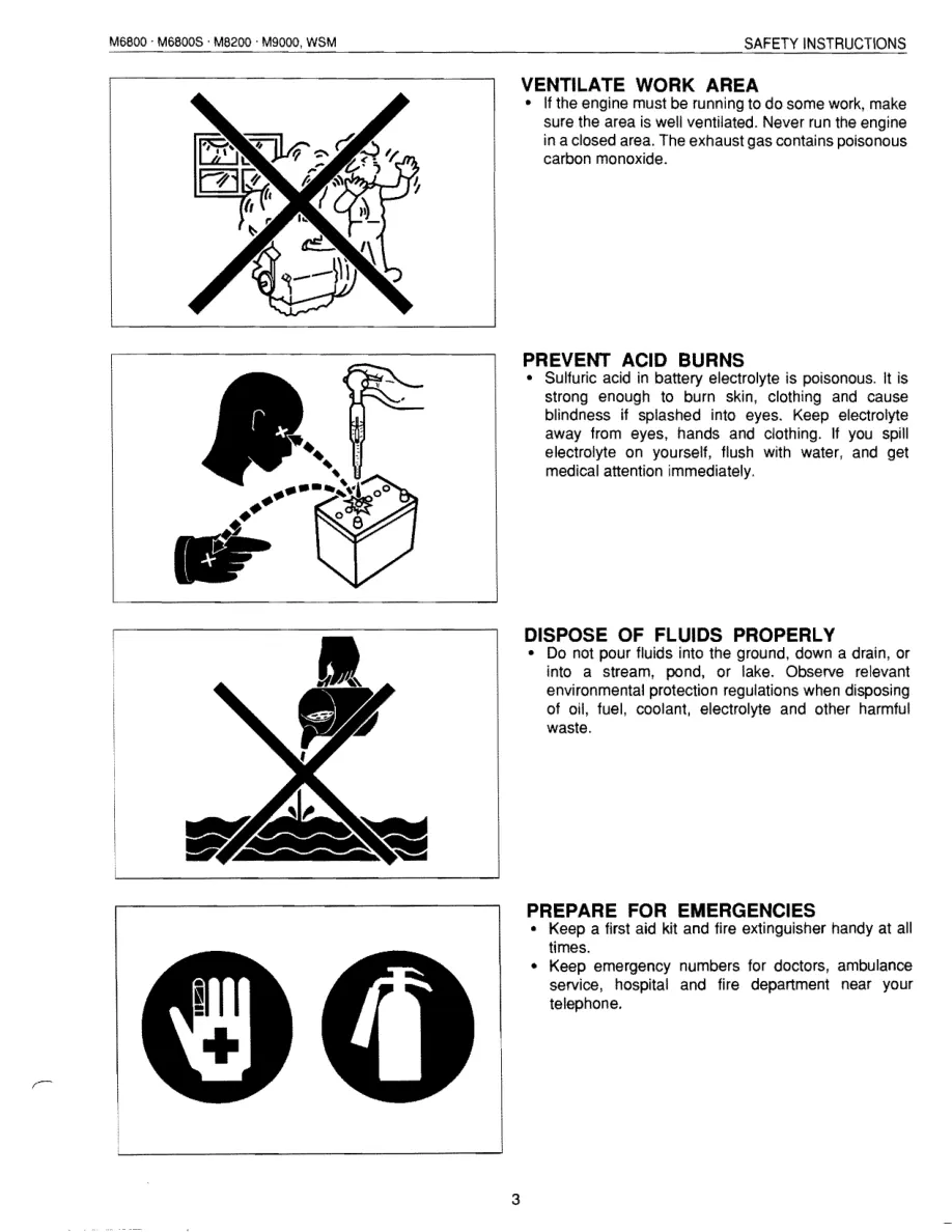 Kubota M9000 Hydraulic Shuttle Tractor Service & Repair Manual preview page 3