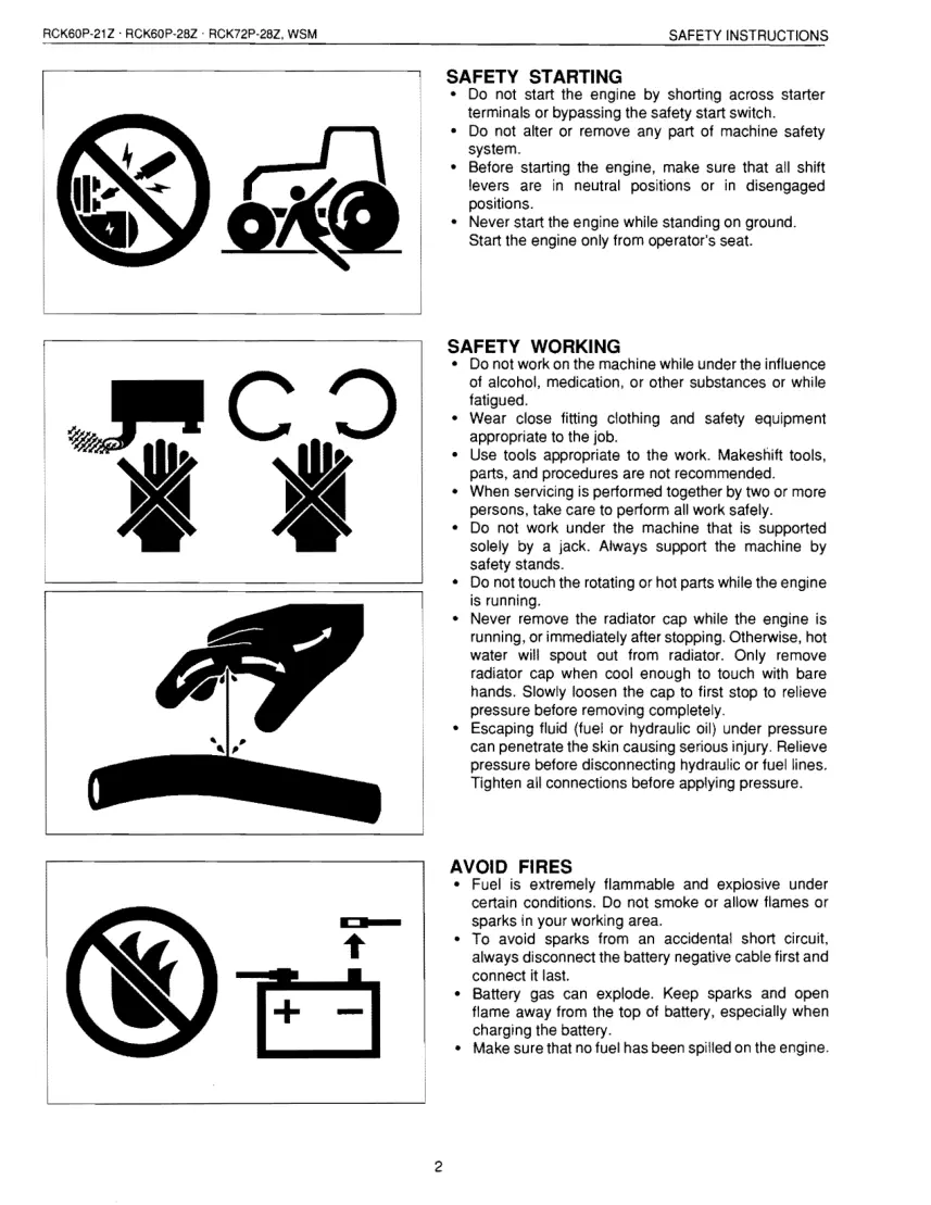 Kubota RCK60P 21Z 28Z RCK72P Rotary Mower Service & Repair Manual preview page 2