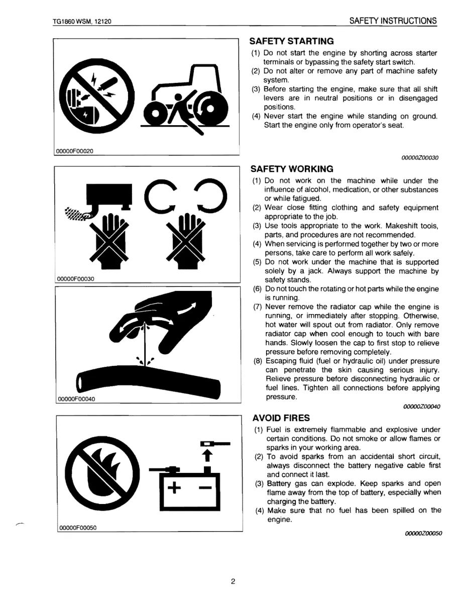 Kubota TG1860 TG1860G Tractor Service & Repair Manual preview page 1