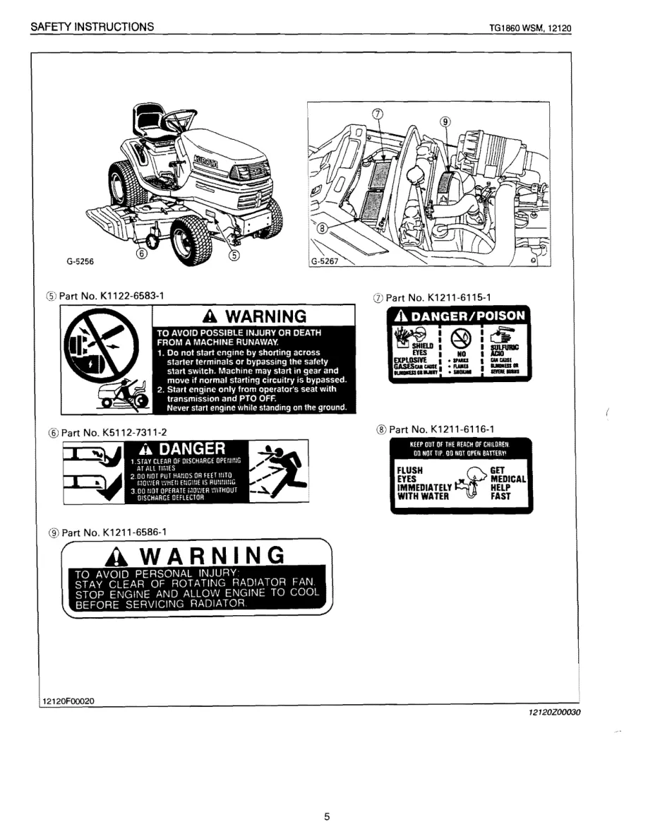 Kubota TG1860 TG1860G Tractor Service & Repair Manual preview page 4