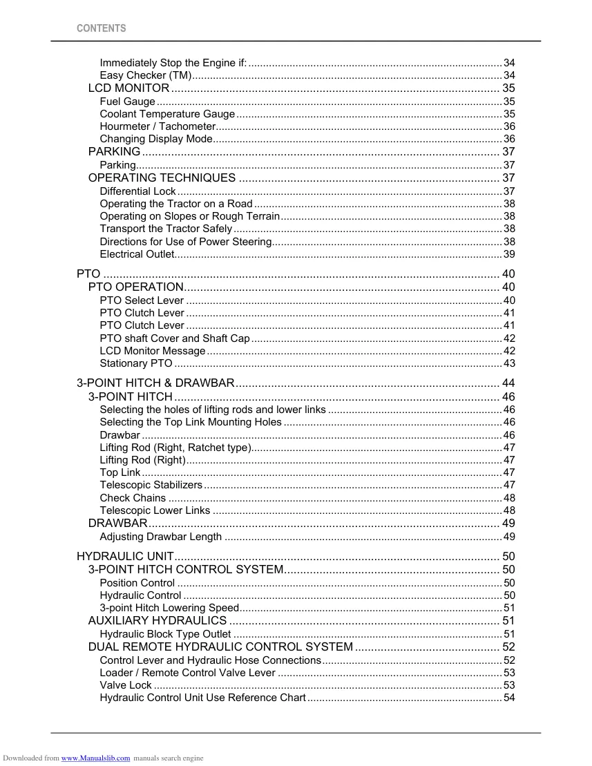 Kubota tractor B3150 B3150SU Operator's Manual preview page 6