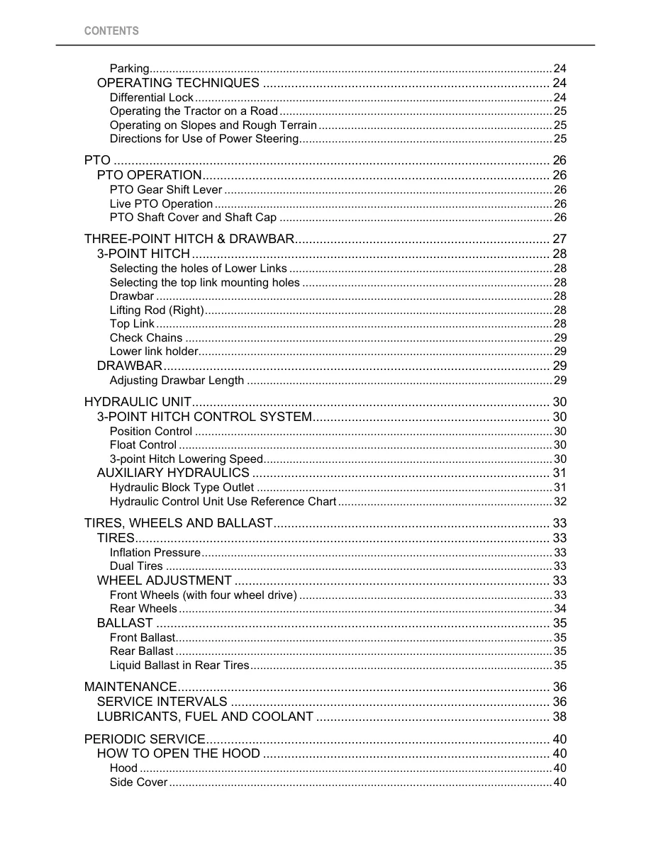 Kubota Tractor L3200 L3800 Operator's Manual preview page 6