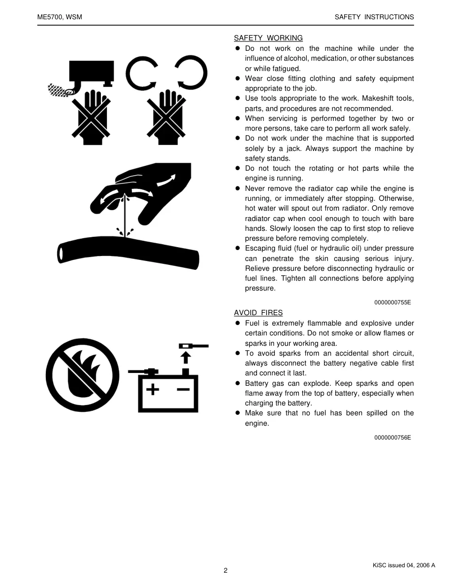 Kubota Tractor ME5700 Service & Repair Manual preview page 4