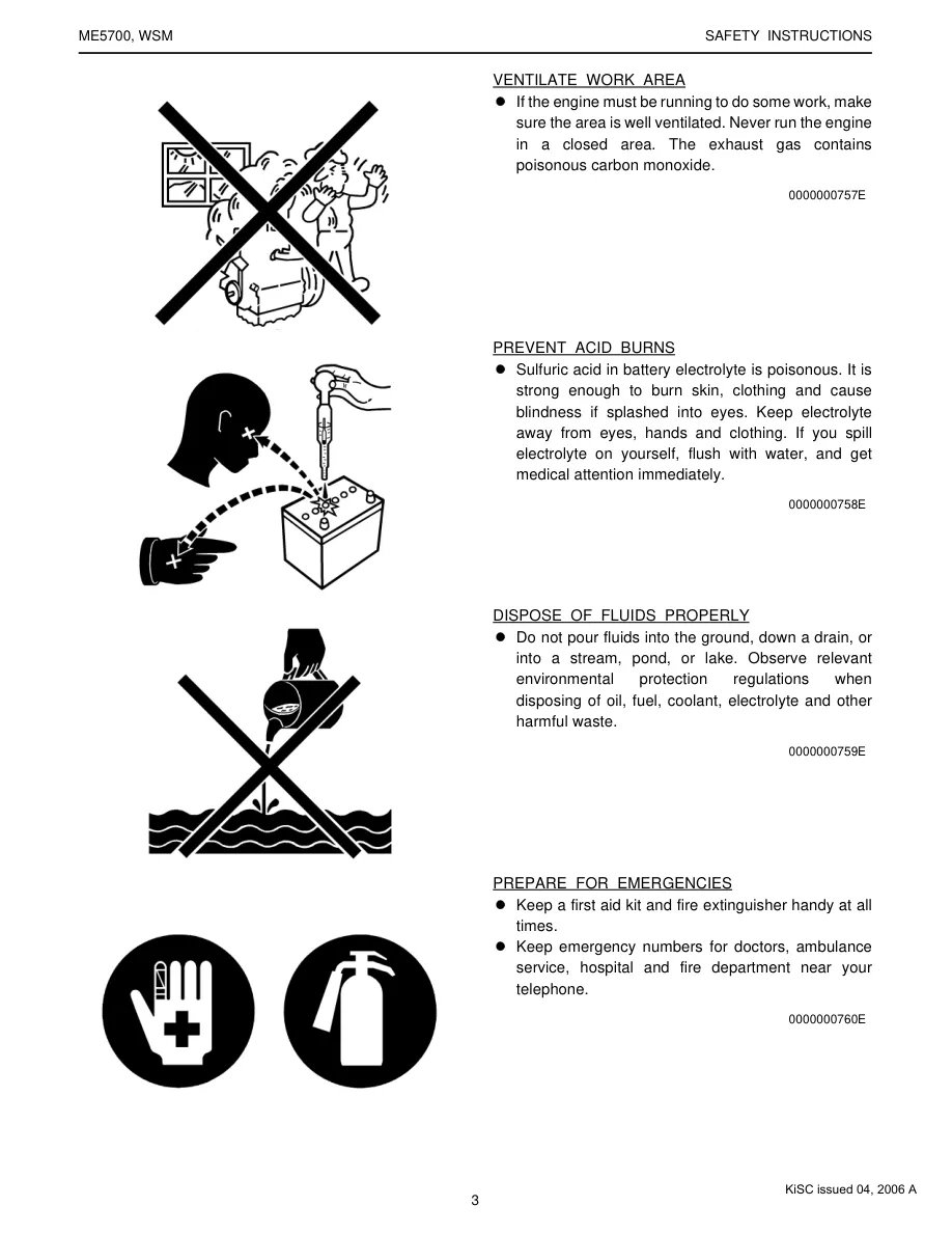 Kubota Tractor ME5700 Service & Repair Manual preview page 5