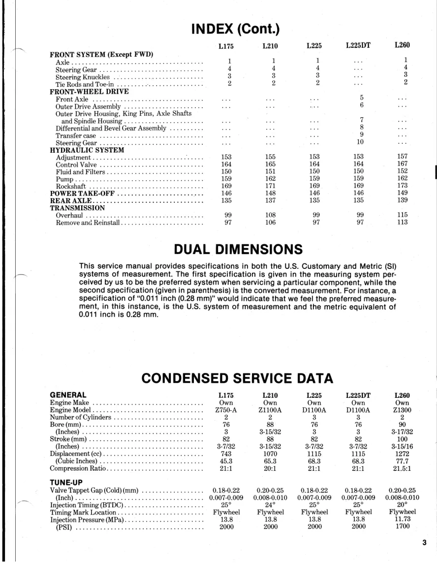 Kubota Tractor Service & Repair Manual preview page 2