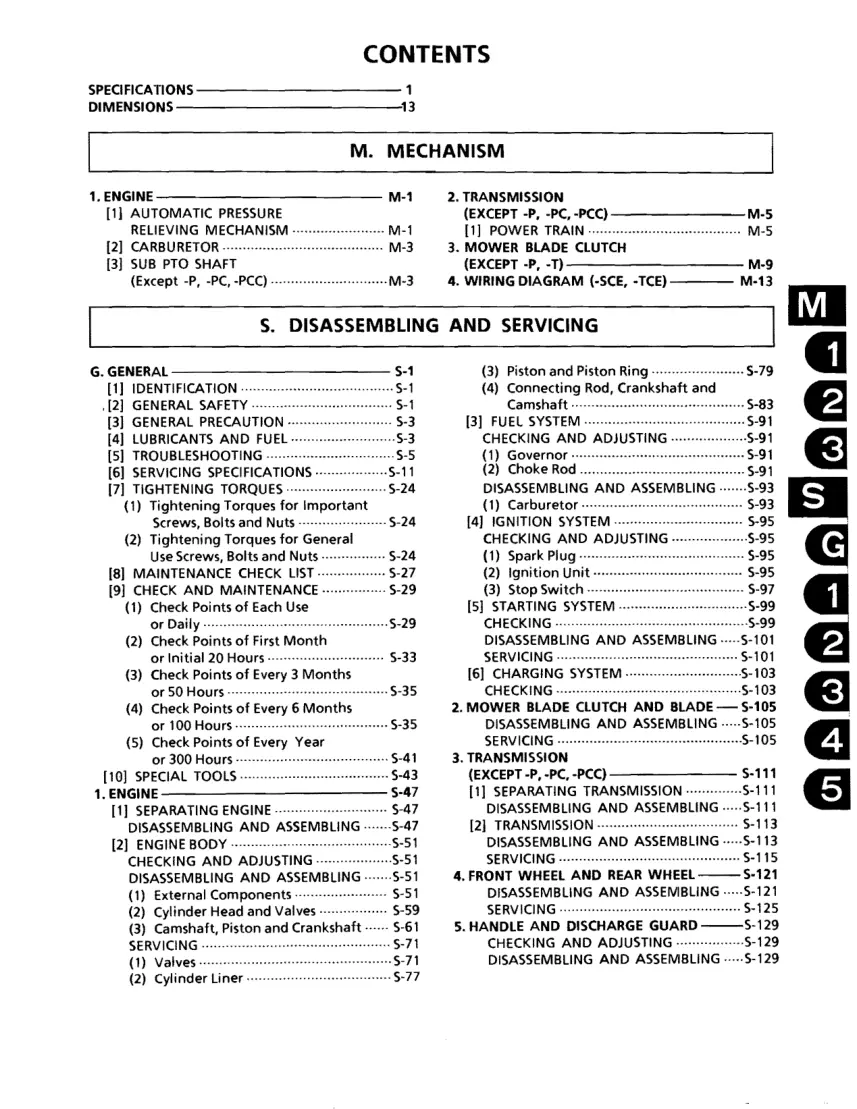 Kubota W5019 W5021 Walk Behind Mower Service & Repair Manual preview page 1