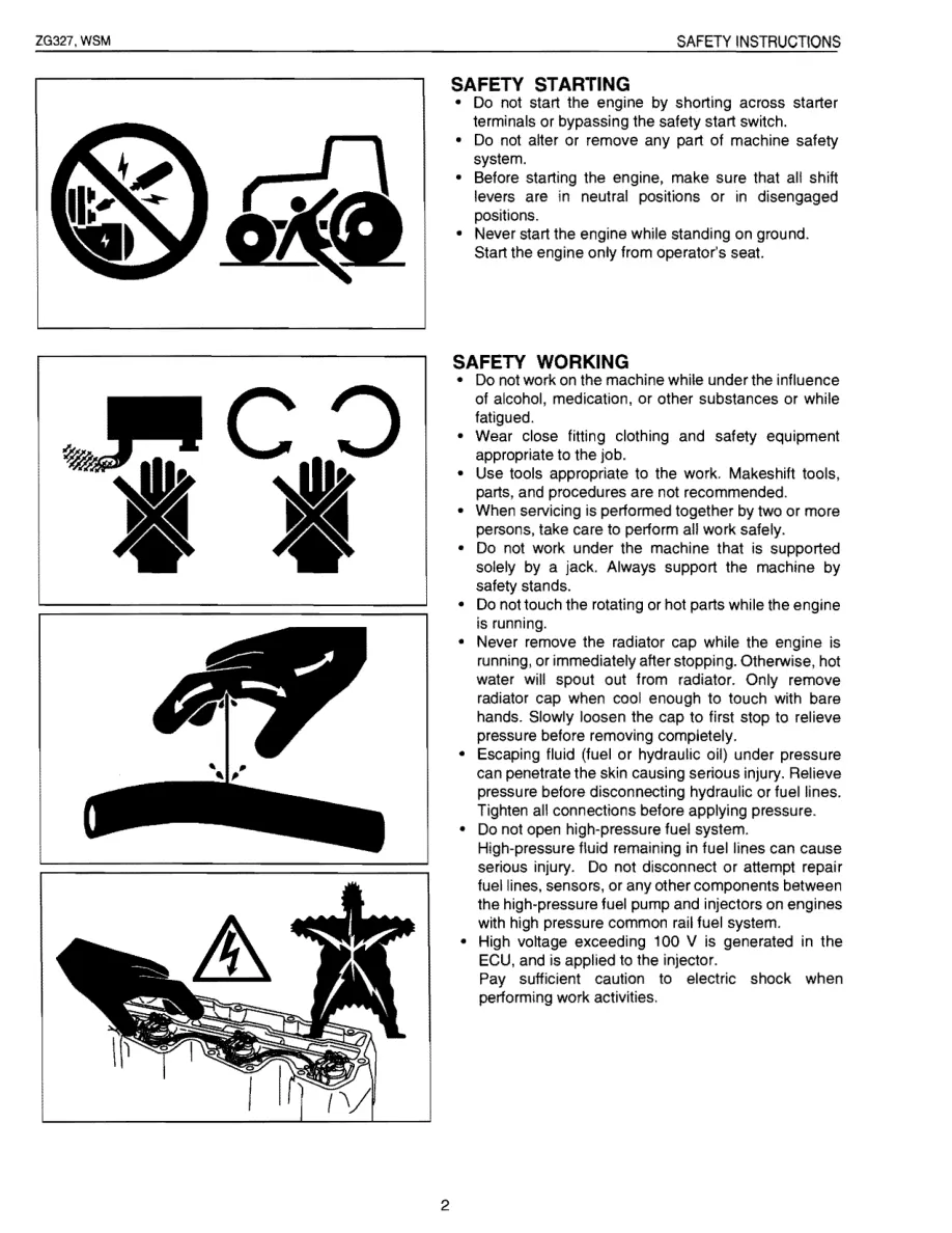 Kubota ZG327 Zero Turn Mower Service & Repair Manual preview page 2