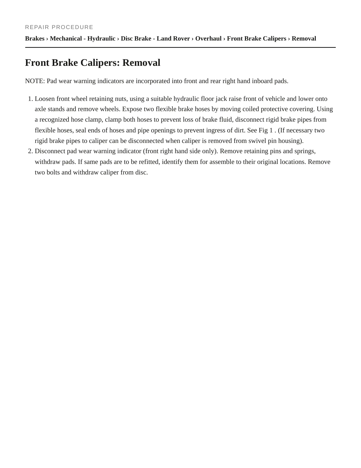 1987 Land Rover Range Rover Service and Repair Manual preview page 3