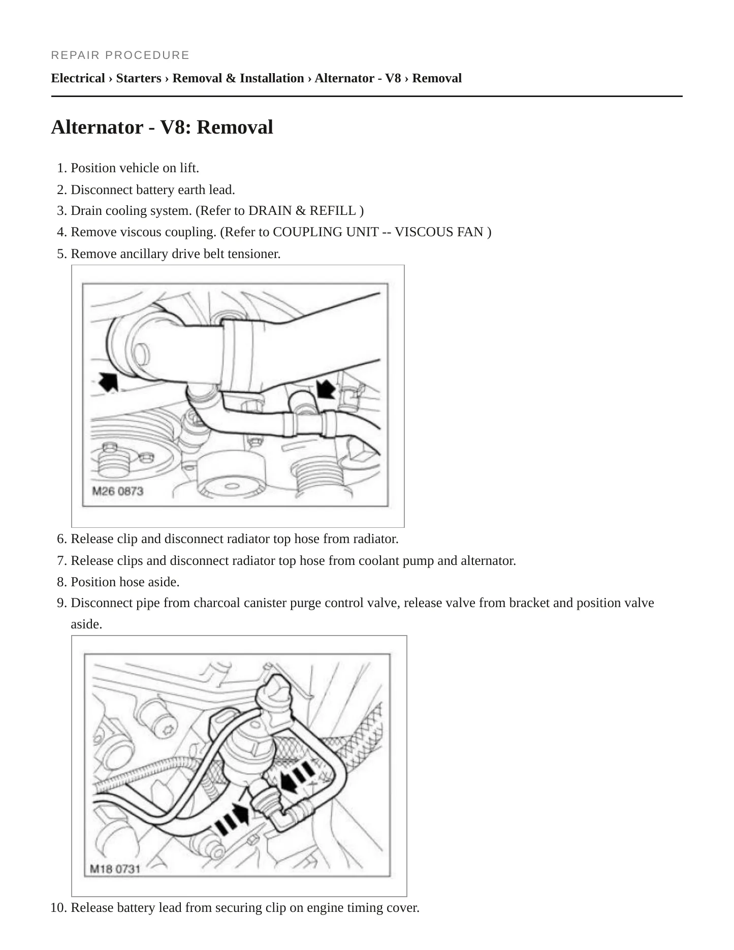 2003 Land Rover Range Rover Service and Repair Manual preview page 3