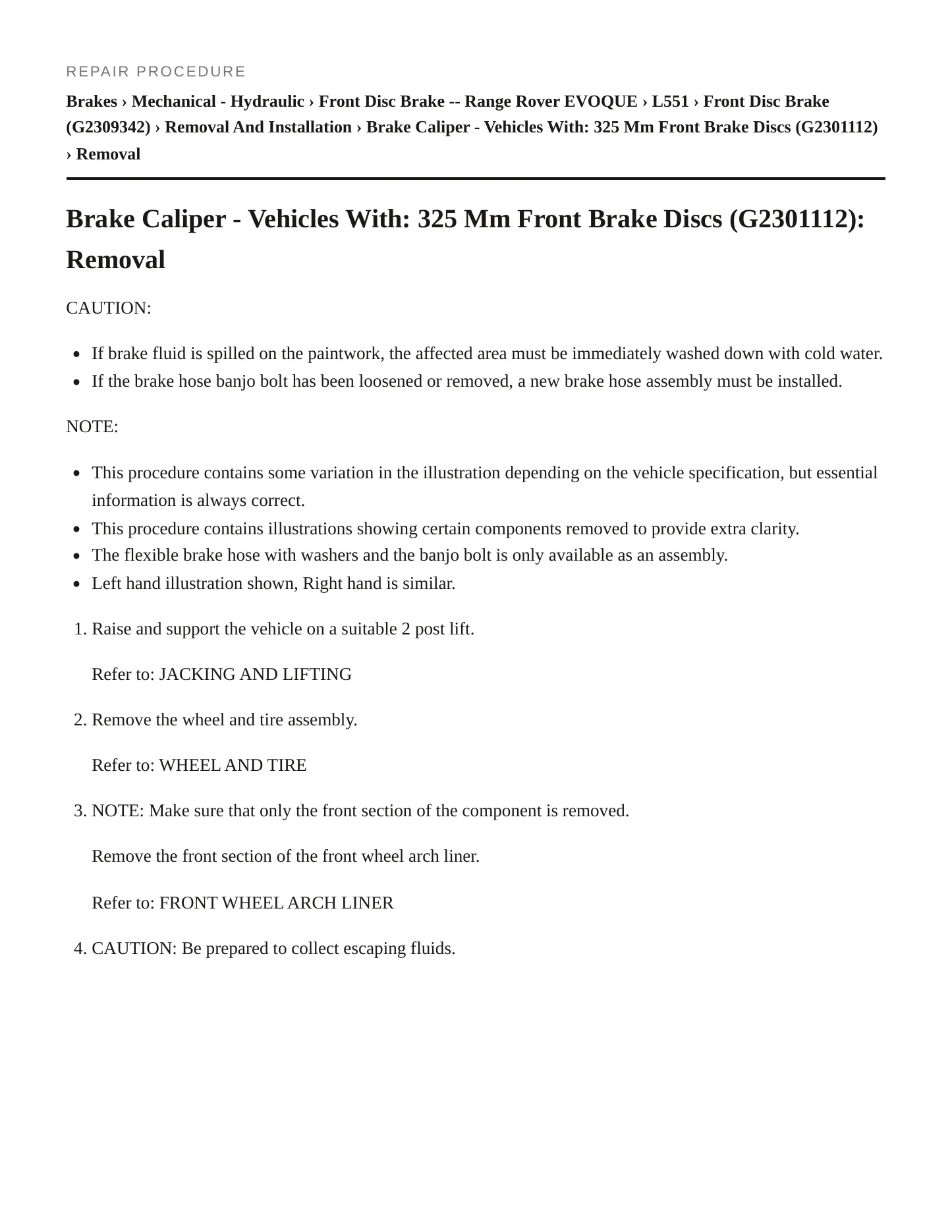 2020 Land Rover Range Rover Evoque Service and Repair Manual preview page 4
