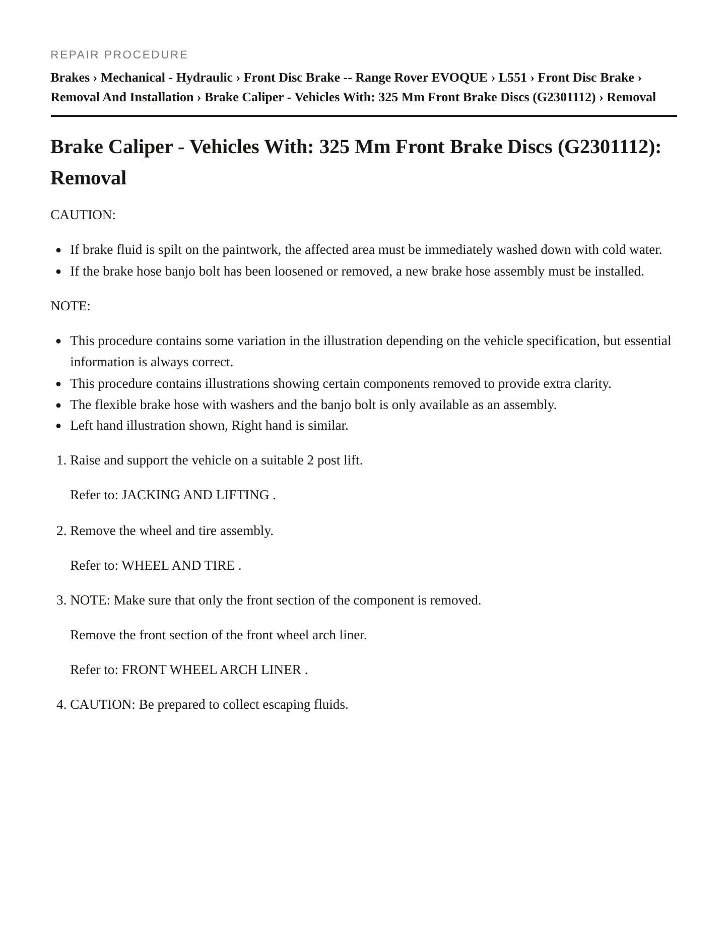2023 Land Rover Range Rover Evoque Service and Repair Manual preview page 3