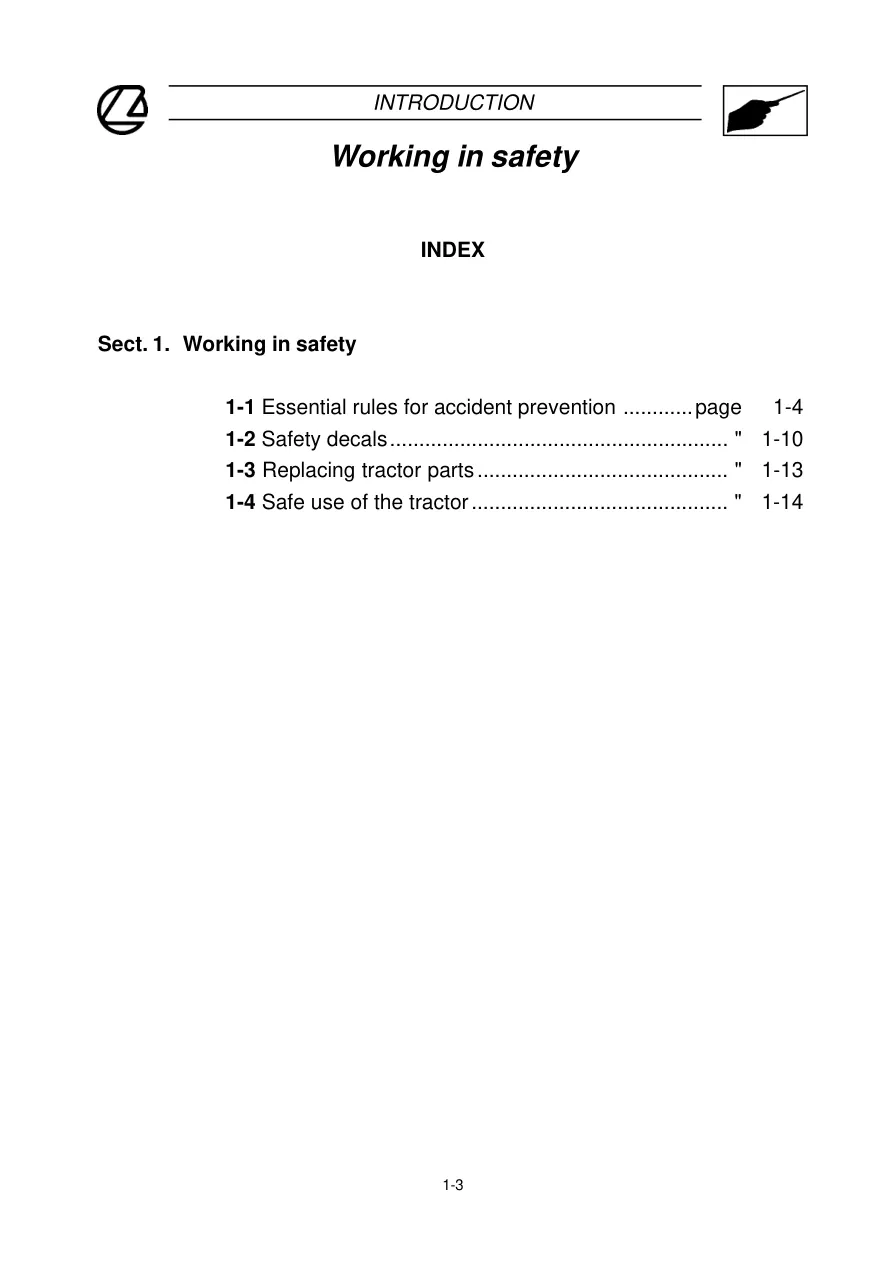 Landini Legend 110 115 130 145 165 Tractor Service & Repair Manual preview page 4