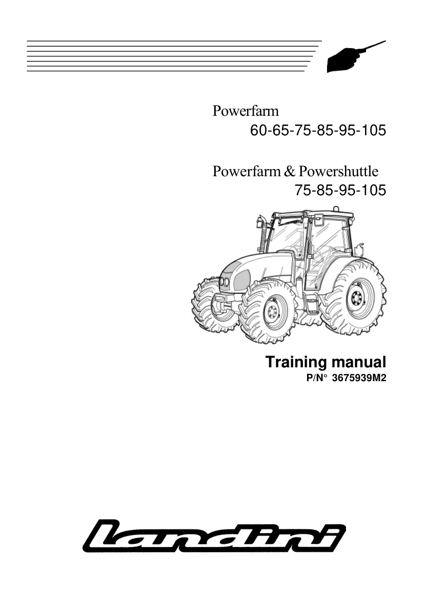 Landini PowerFarm 60 75 85 95 105 Tractor Service & Repair Manual preview page 1