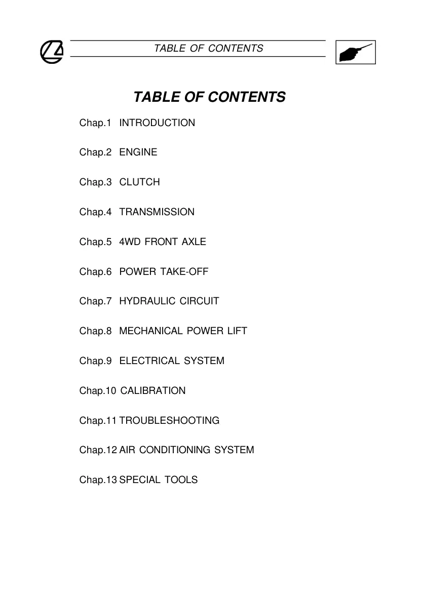 Landini PowerFarm 60 75 85 95 105 Tractor Service & Repair Manual preview page 3