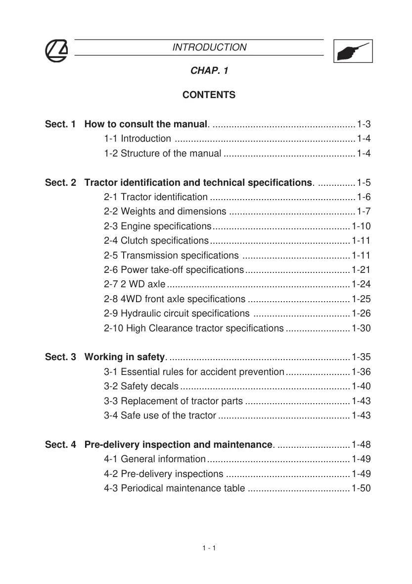 Landini PowerFarm 60 75 85 95 105 Tractor Service & Repair Manual preview page 5