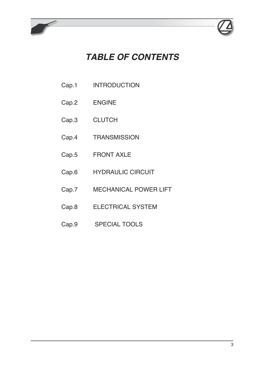 Landini Powerfarm 90 Tractor Service & Repair Manual preview page 3