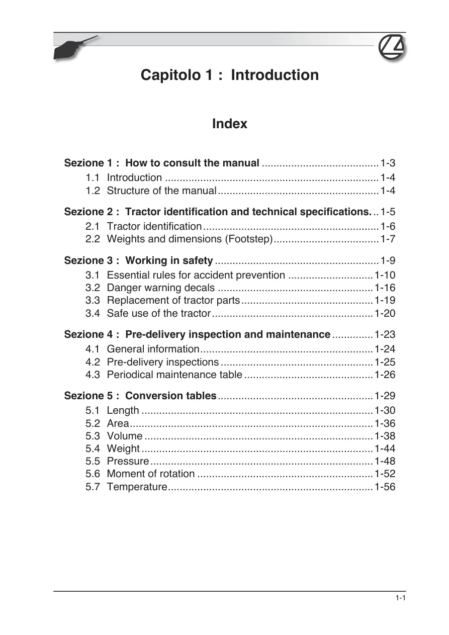 Landini Powerfarm 90 Tractor Service & Repair Manual preview page 5