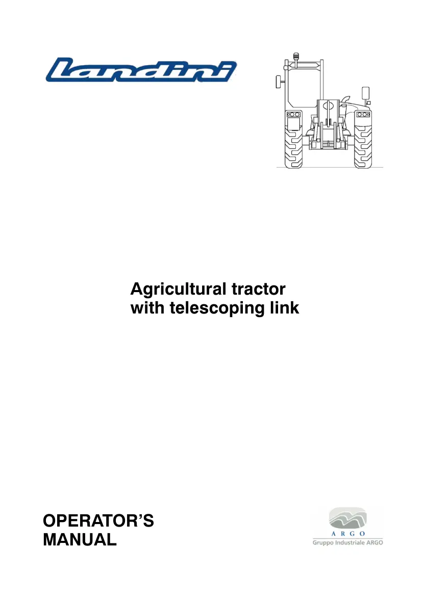 Landini Powerlift Agricultural Tractor (w/ Telescoping Link) Operator's Manual preview page 1