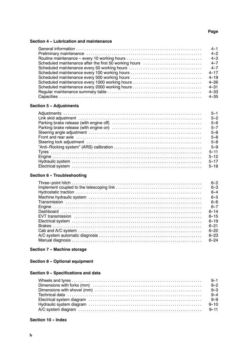 Landini Powerlift Agricultural Tractor (w/ Telescoping Link) Operator's Manual preview page 4