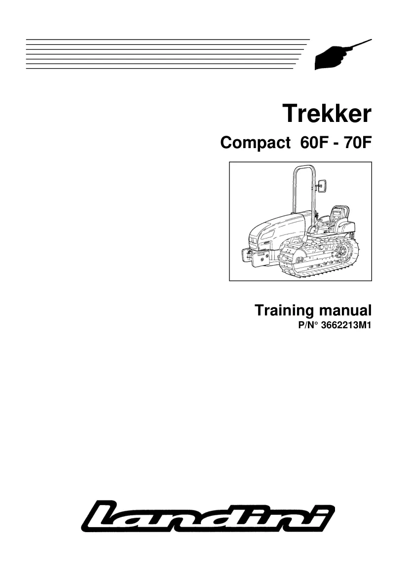 Landini Trekker Compact 60F & 70F Tractor Service & Repair Manual preview page 1