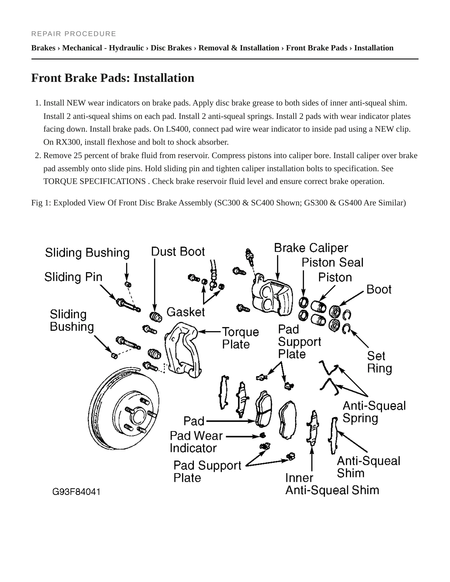 1999 Lexus SC 400 Service and Repair Manual preview page 5