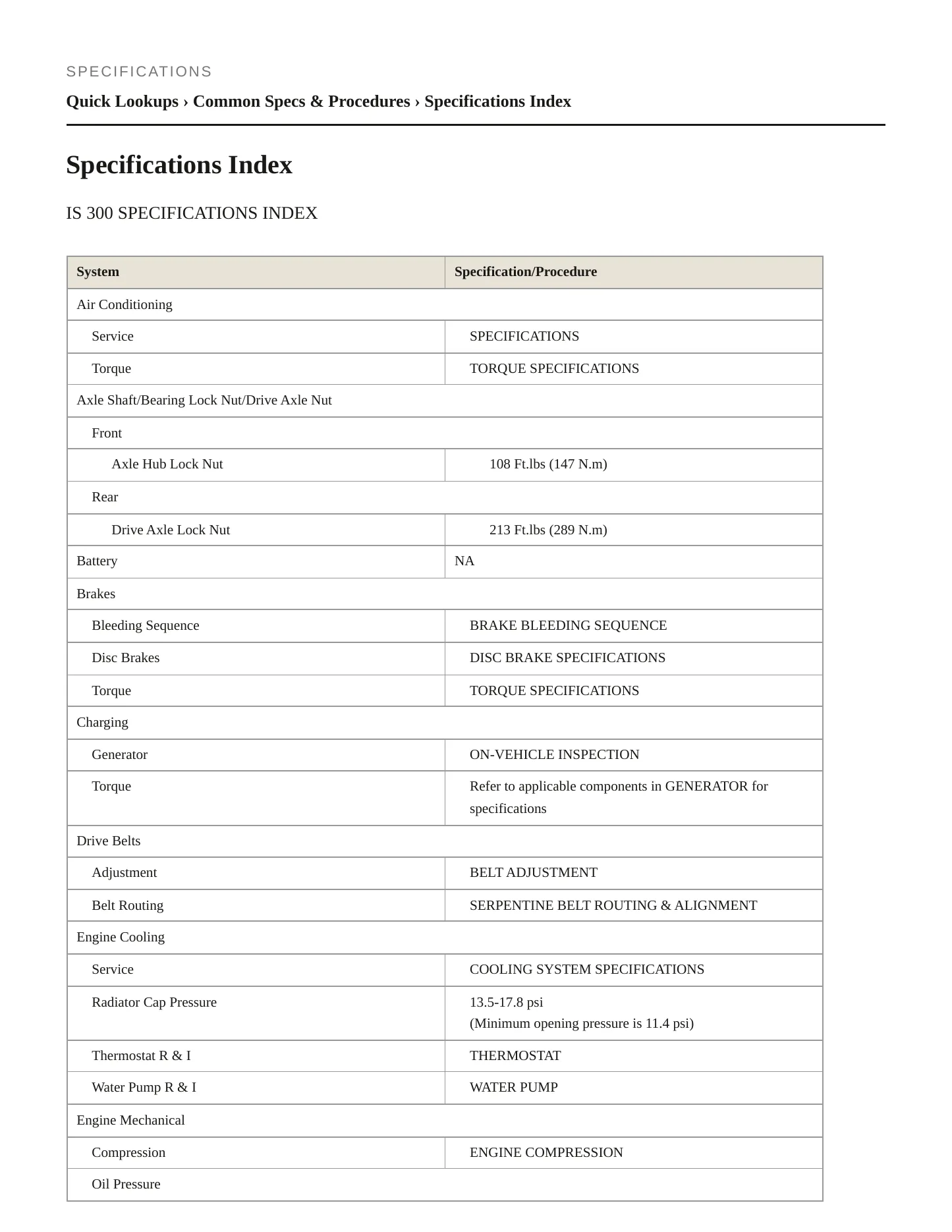 2002 Lexus IS 300 Service and Repair Manual preview page 2