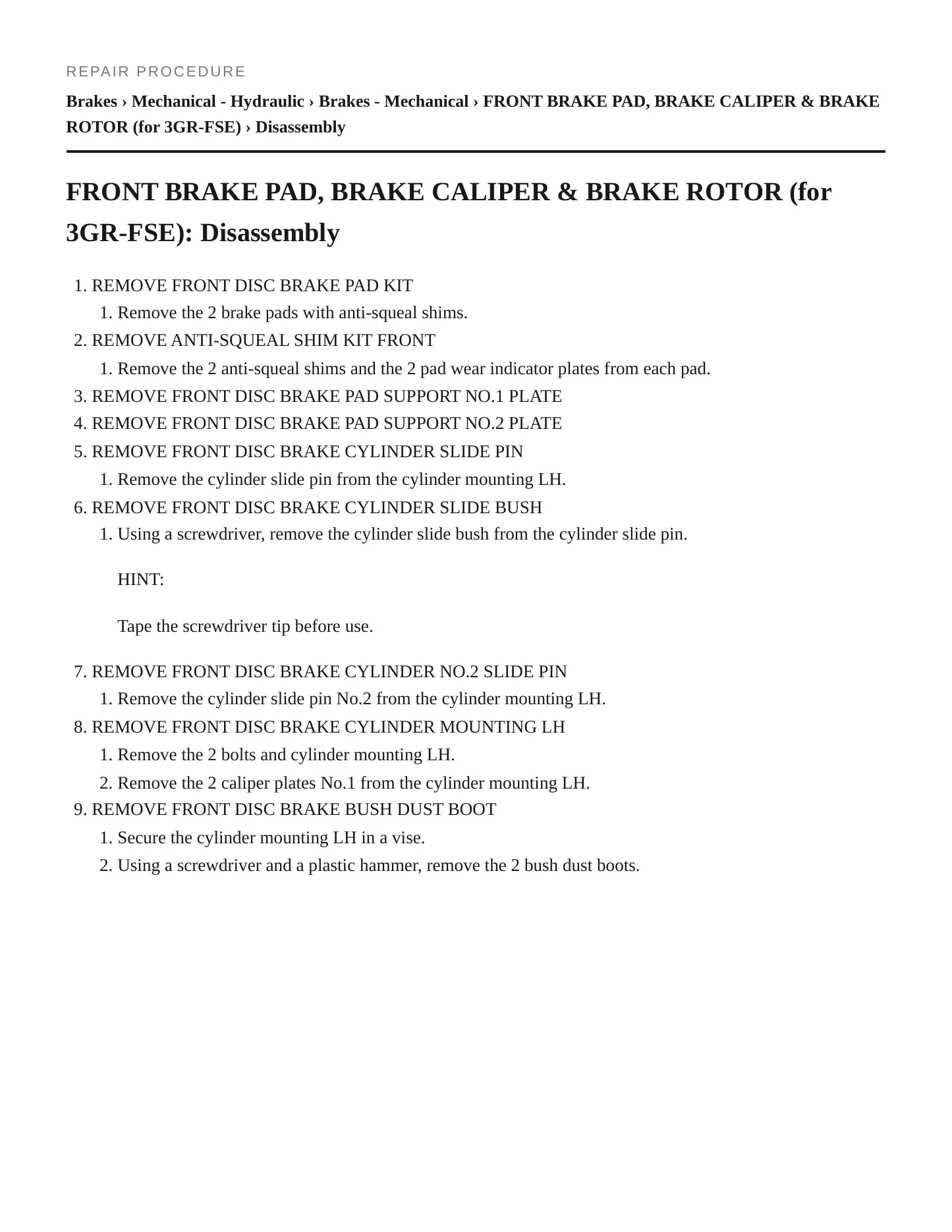 2006 Lexus GS 300 Service and Repair Manual preview page 4