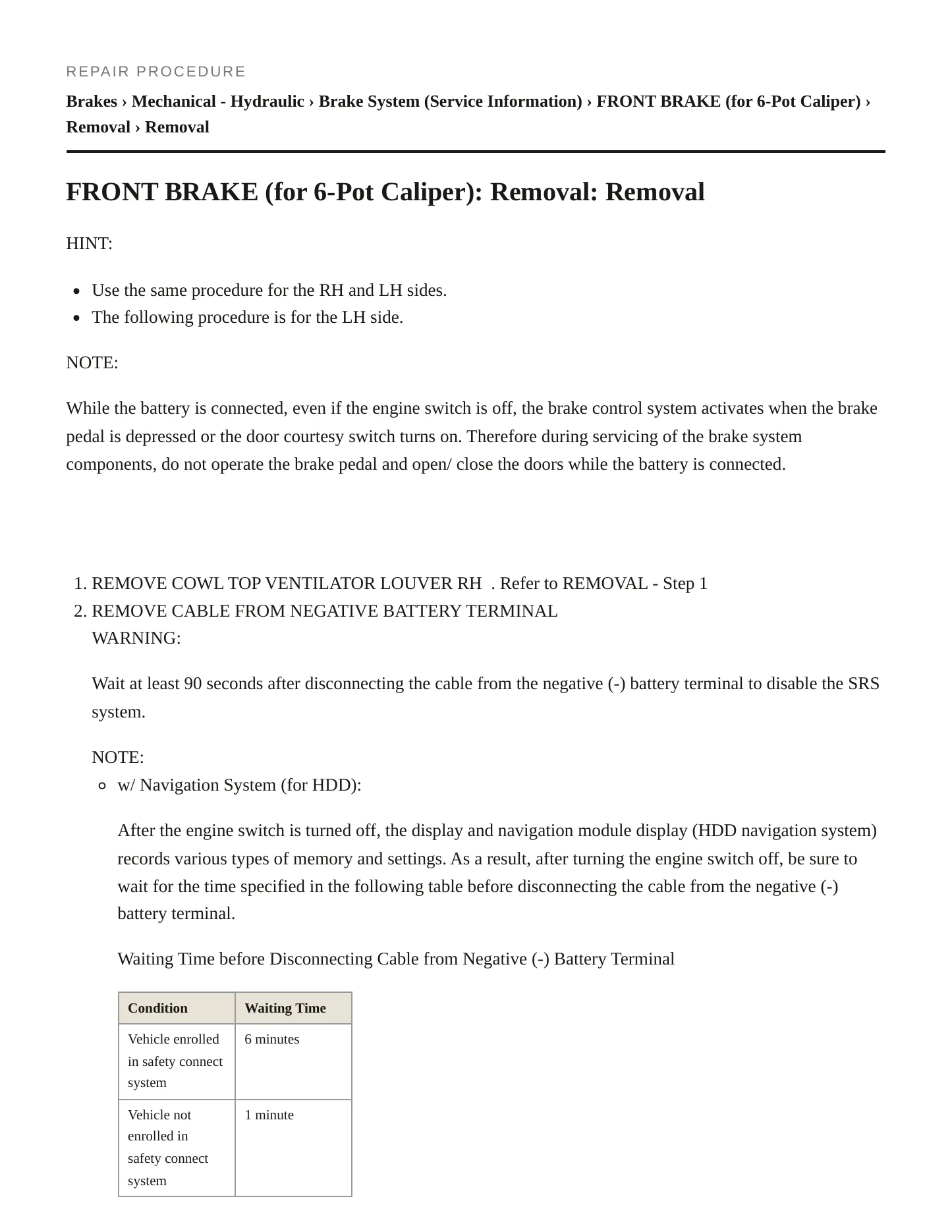 2011 Lexus LS 460L Service and Repair Manual preview page 4