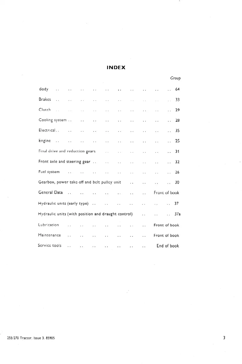 Leyland 255/270 Tractors Service & Repair Manual preview page 3