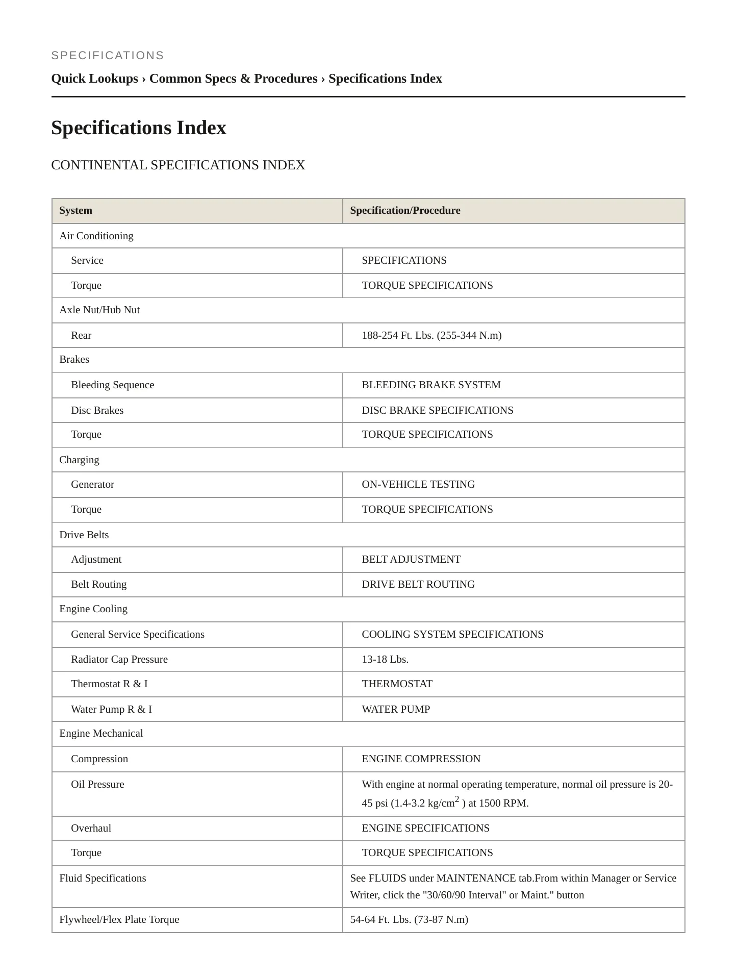 1999 Lincoln Continental Service and Repair Manual preview page 2