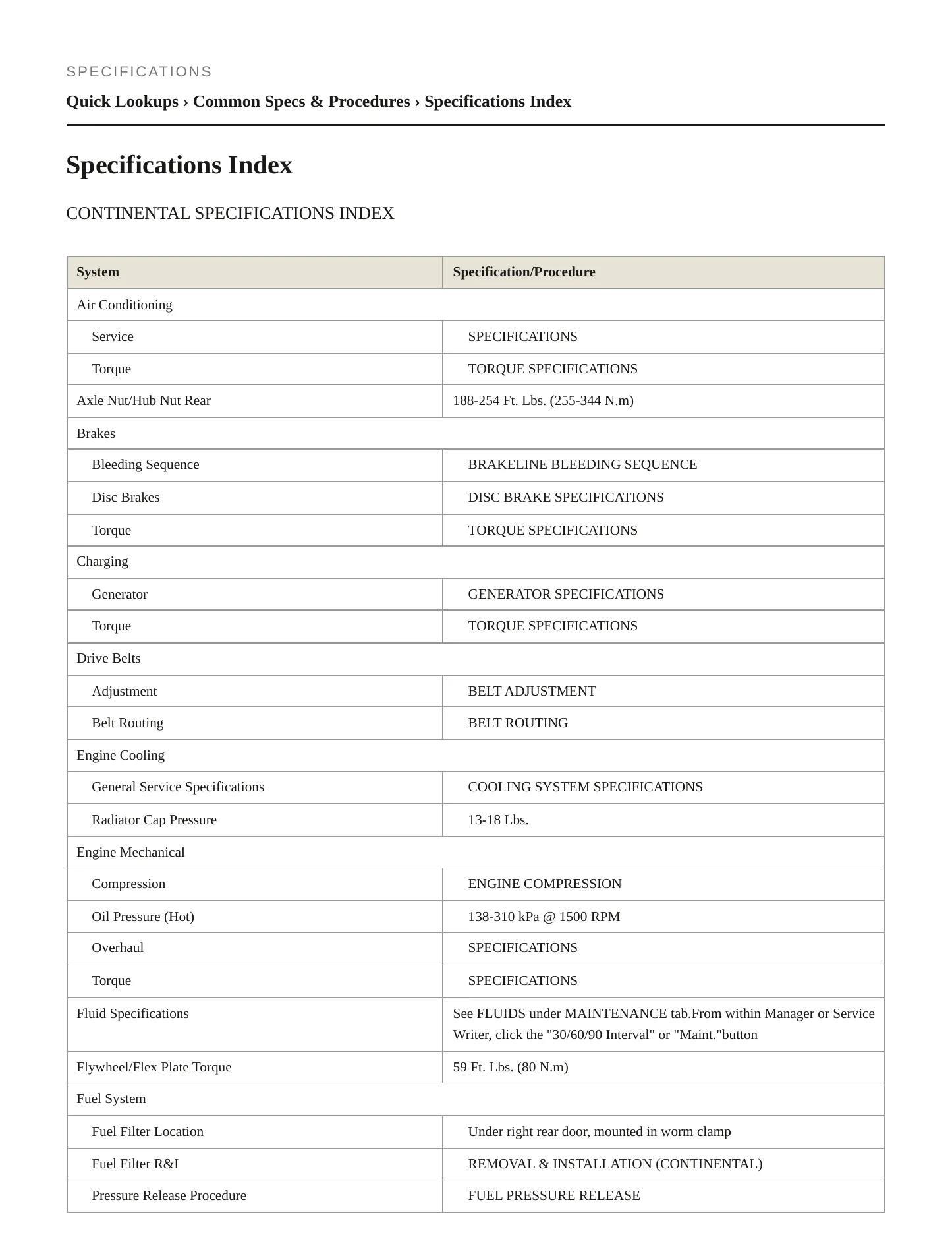 2002 Lincoln Continental Service and Repair Manual preview page 2