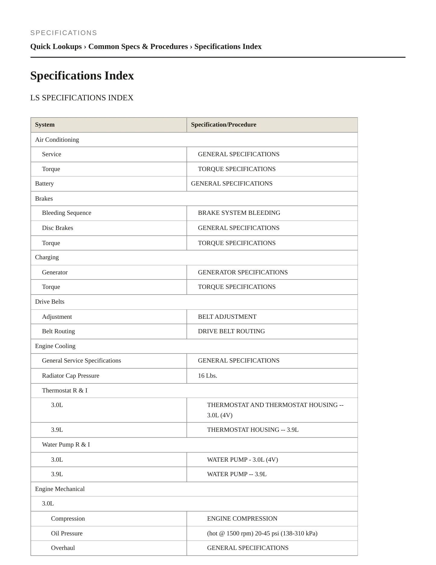 2003 Lincoln LS Service and Repair Manual preview page 2