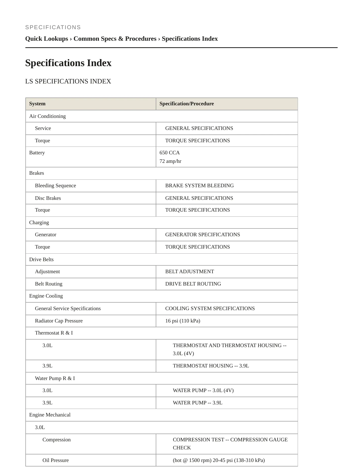 2004 Lincoln LS Service and Repair Manual preview page 2