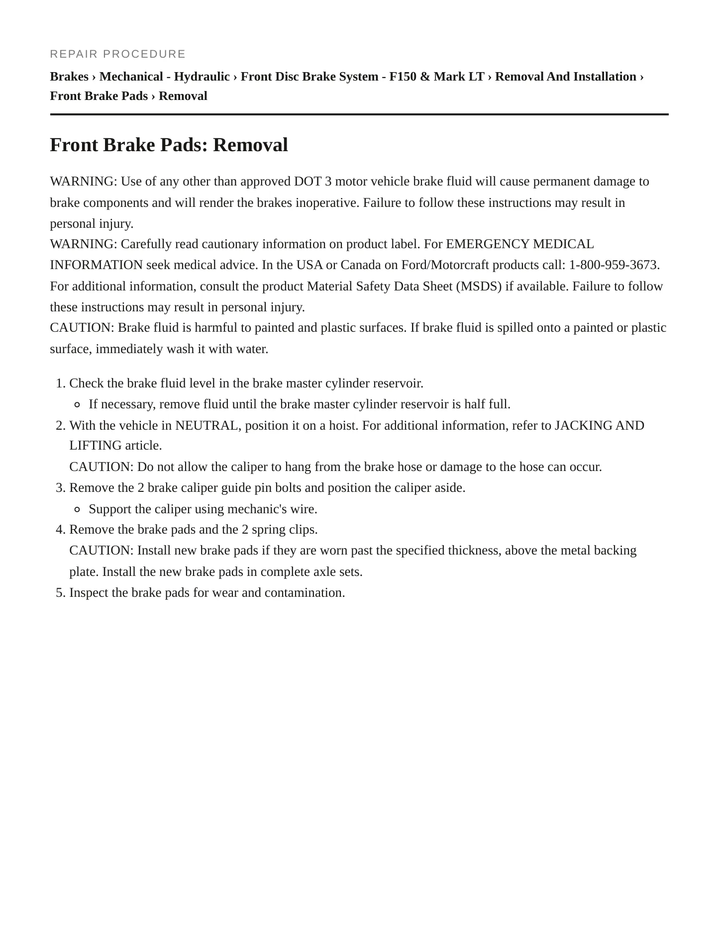 2007 Lincoln Mark LT Service and Repair Manual preview page 5