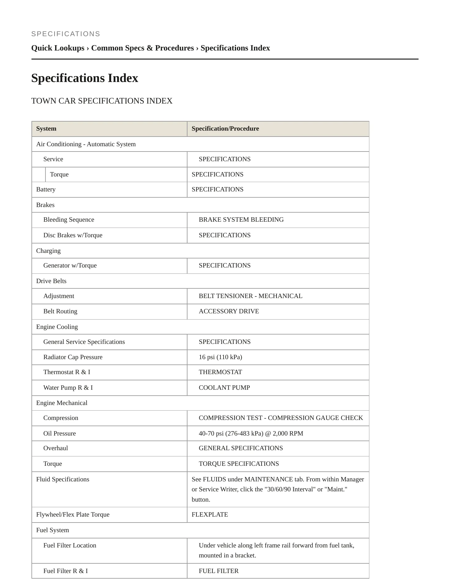 2007 Lincoln Town Car Service and Repair Manual preview page 2