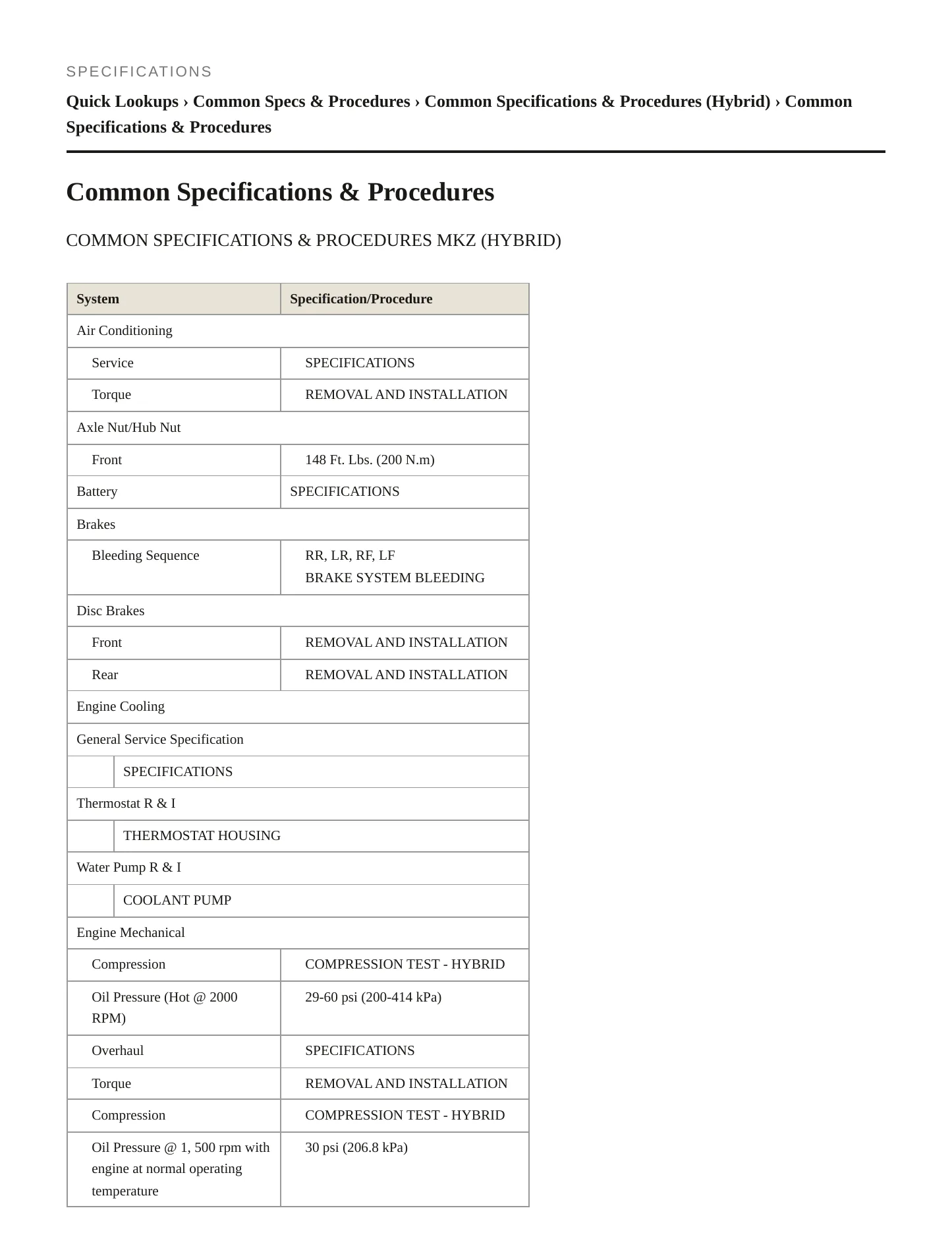 2013 Lincoln MKZ Service and Repair Manual preview page 2