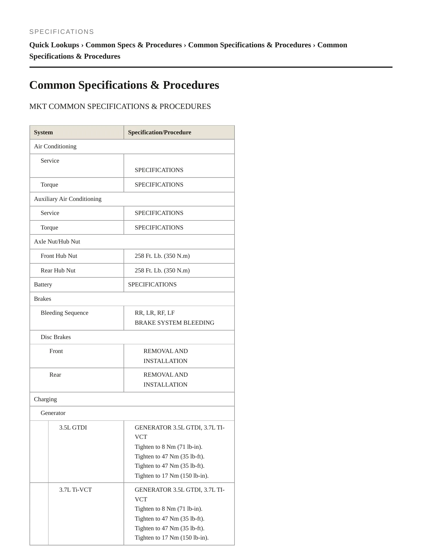 2018 Lincoln MKT Service and Repair Manual preview page 2