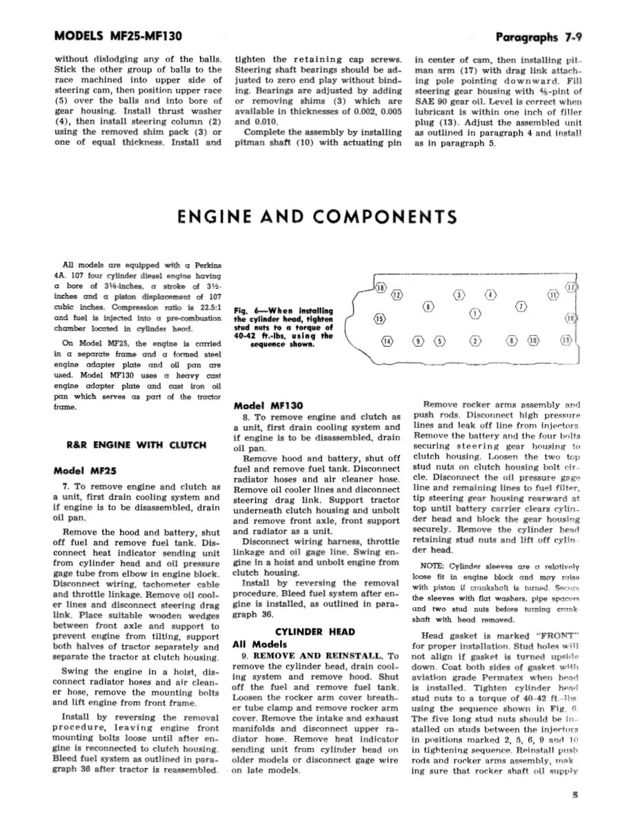 Massey Ferguson 130 Tractor Service & Repair Manual preview page 4