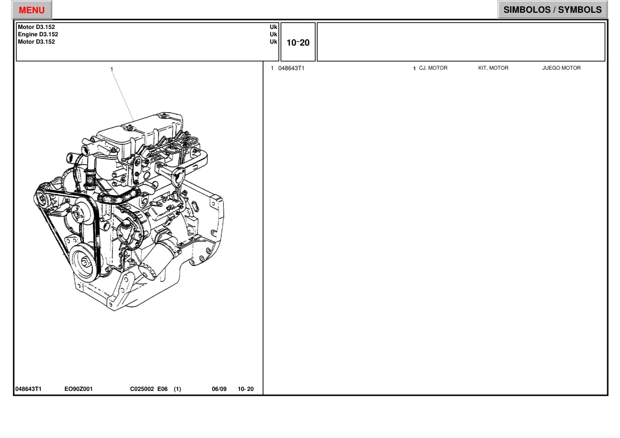 Massey Ferguson 250 Tractor Master Parts Manual preview page 3