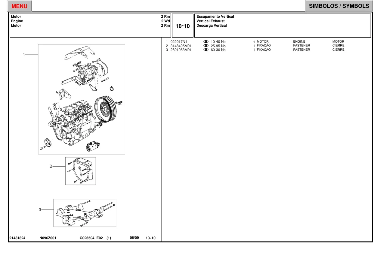 Massey Ferguson 265 Tractor Master Parts Manual preview page 1