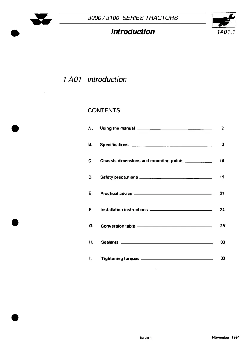Massey Ferguson 3000 3100 Series Tractor Service & Repair Manual preview page 3