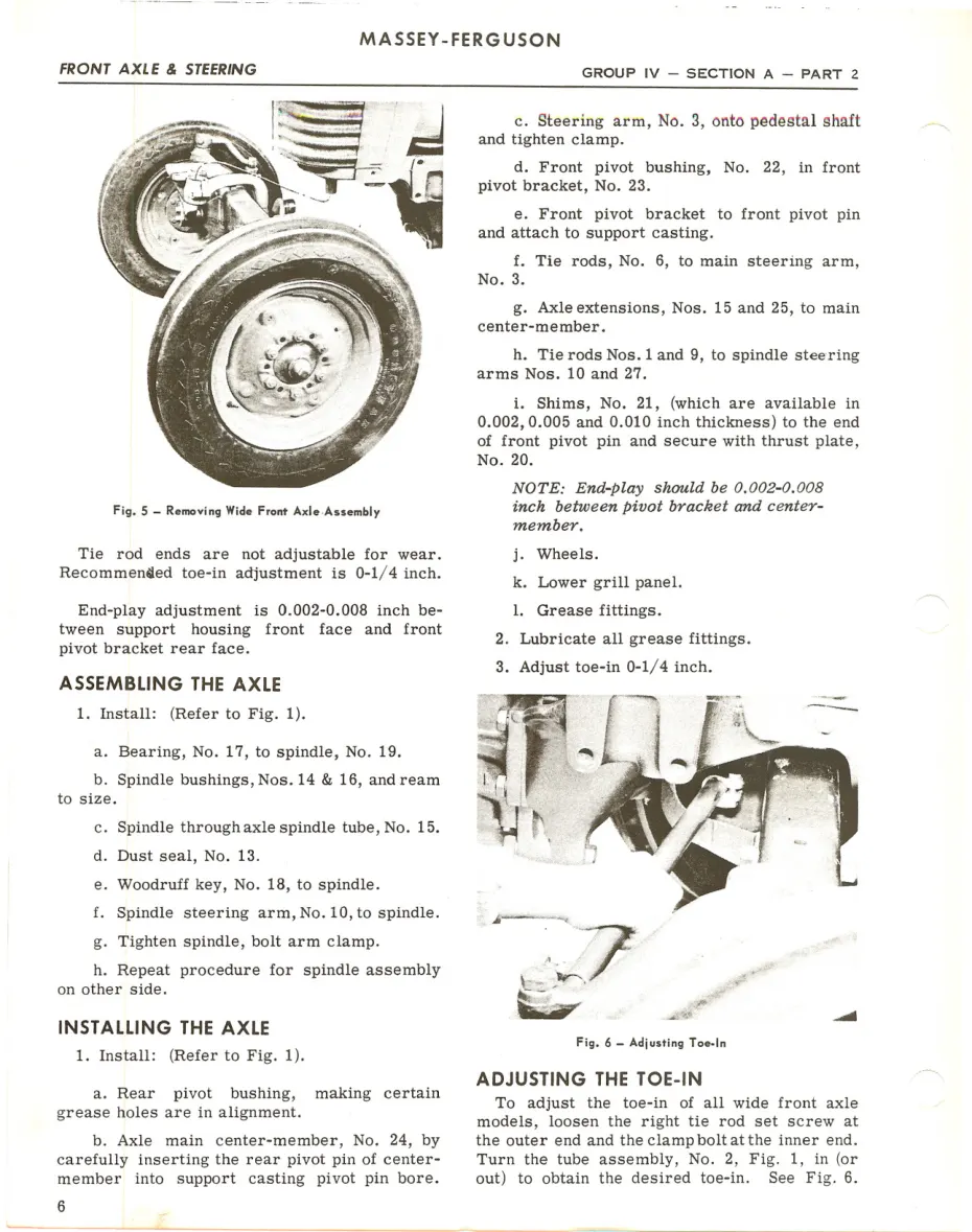 Massey Ferguson 50 & 65 Tractor Service & Repair Manual preview page 4