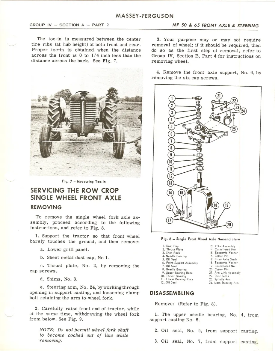 Massey Ferguson 50 & 65 Tractor Service & Repair Manual preview page 5