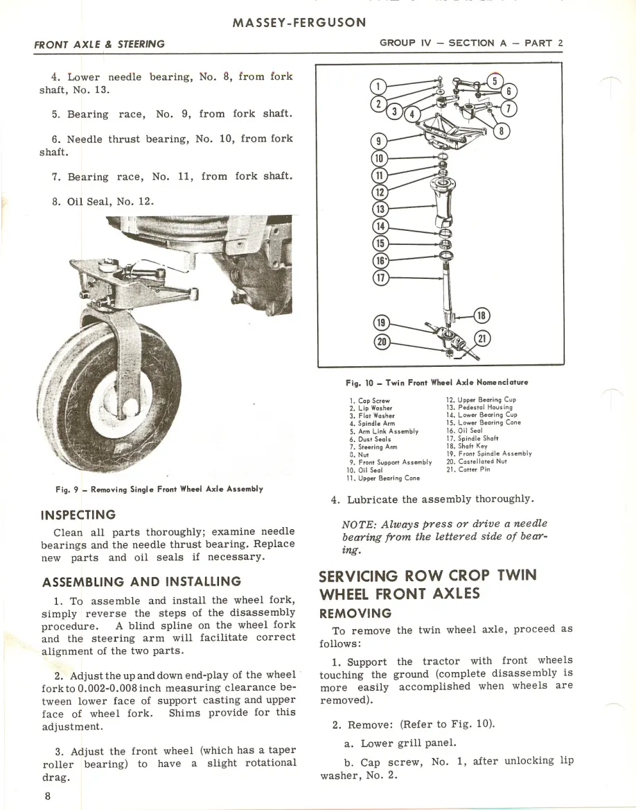 Massey Ferguson 50 & 65 Tractor Service & Repair Manual preview page 6